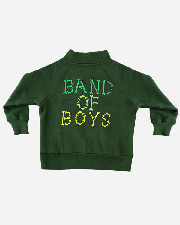 BAND OF BOYS | Green BOB Bones Quarter Zip Crew