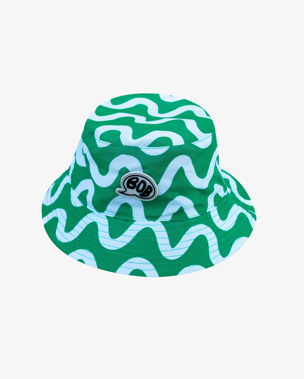 THE COLLECTIBLES | Green Squiggle Reversible Bucket Hat