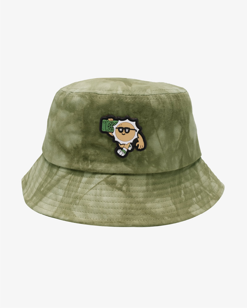 Green Tie-Dye Bucket Hat