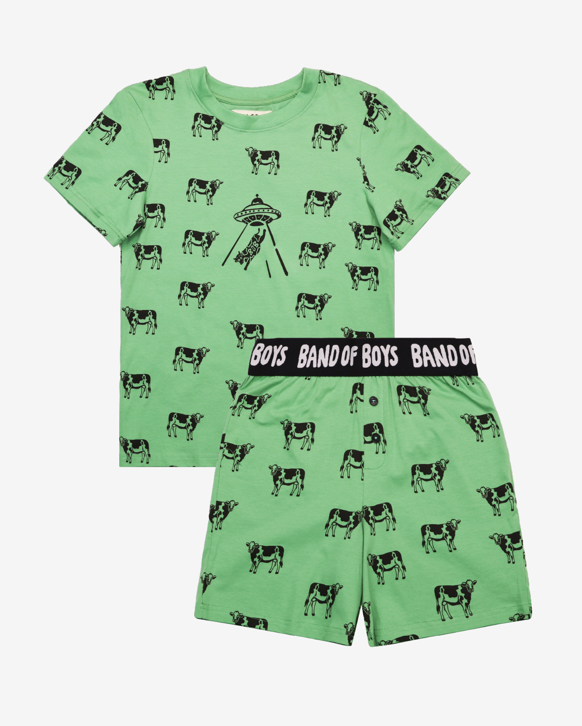 Band of Boys green alien summer pjs