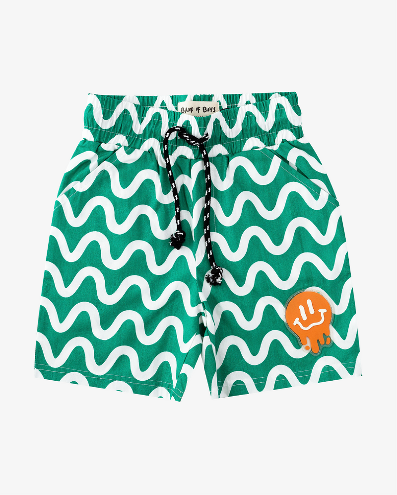 BAND OF BOYS | Green Squiggle Shorts