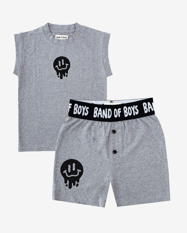 BAND OF BOYS | Grey Drippin in Smiles Tank PJS