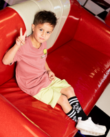 Band of Boys pink tshirt with fun alien and burger graphic and pocket