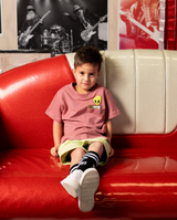 Band of Boys pink tshirt with fun alien and burger graphic and pocket