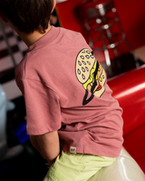 Band of Boys pink tshirt with fun alien and burger graphic and pocket
