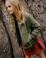 THE GIRL CLUB | Khaki Fox Bomber Jacket
