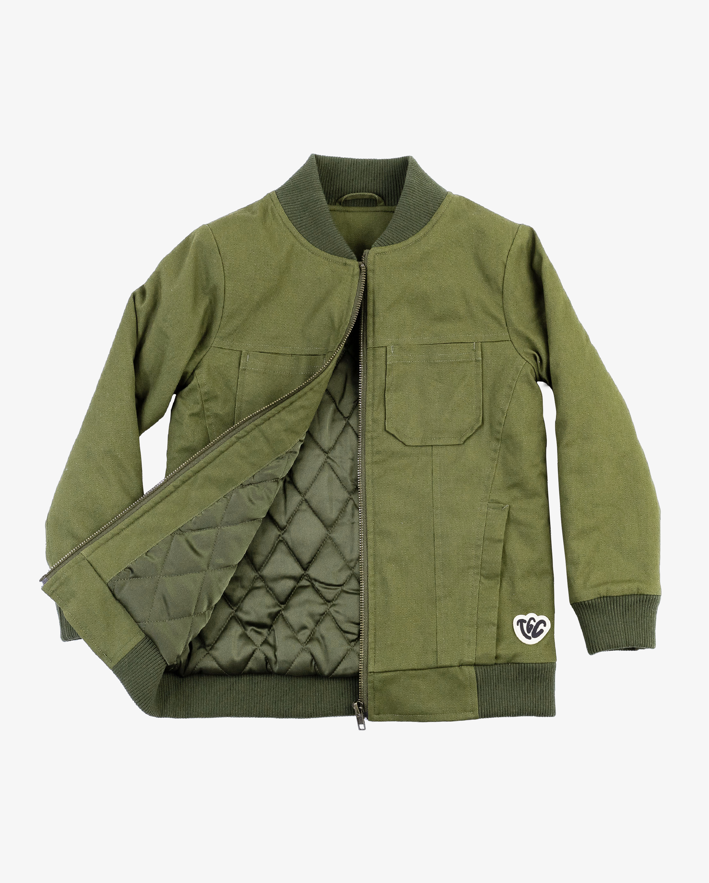 THE GIRL CLUB | Khaki Fox Bomber Jacket