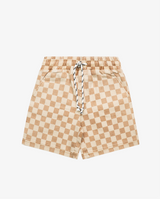 Band of boys latte beige checker shorts 