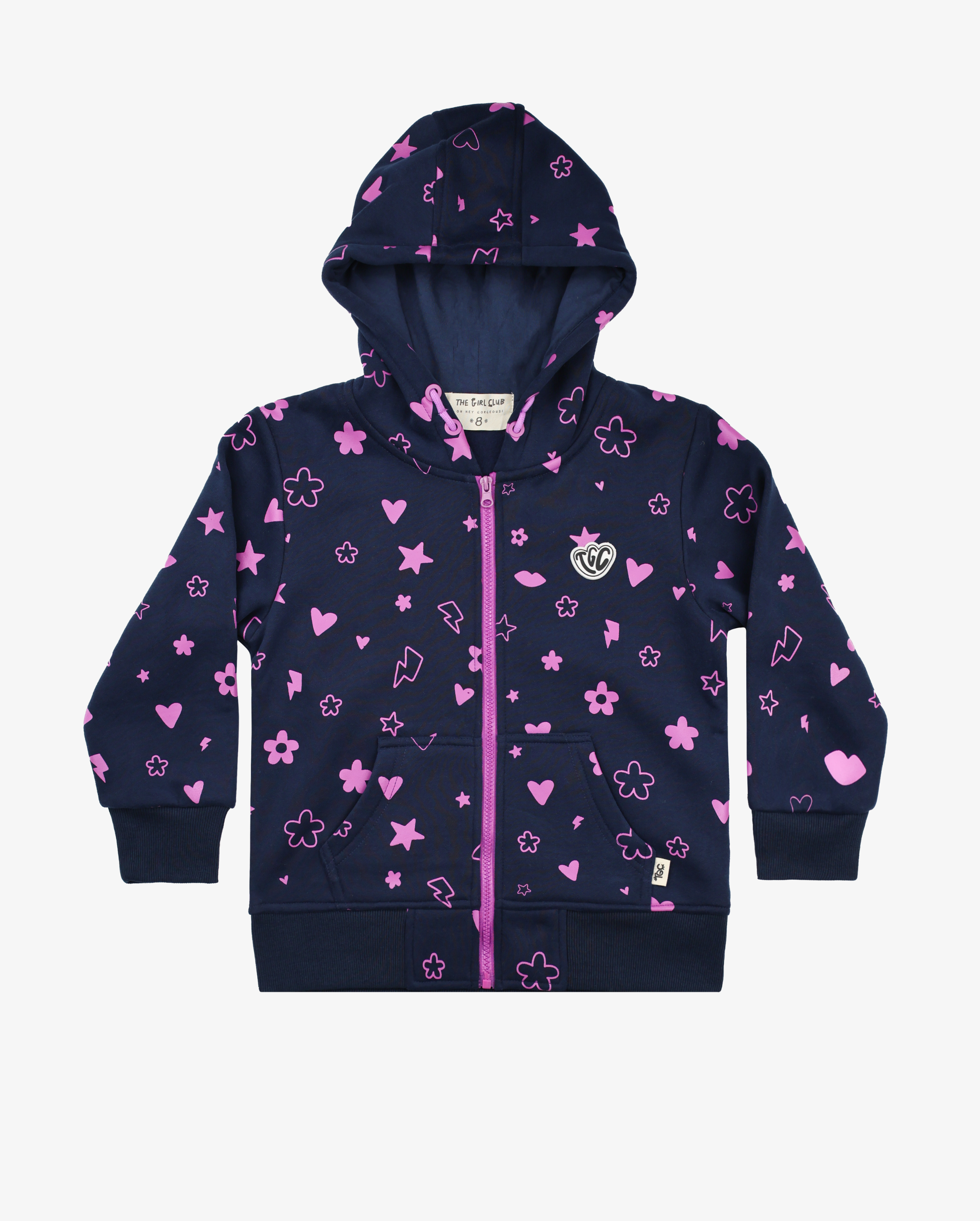 THE GIRL CLUB | Navy Icons Zip Hood