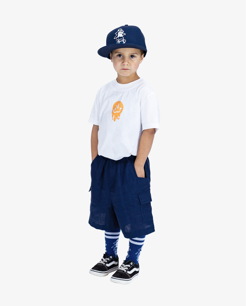 BAND OF BOYS | Navy Linen Cargo Shorts