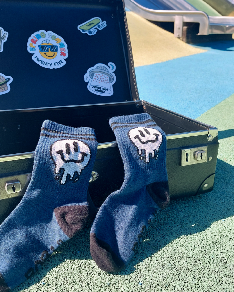 THE COLLECTIBLES | Navy Drippy Smile Socks