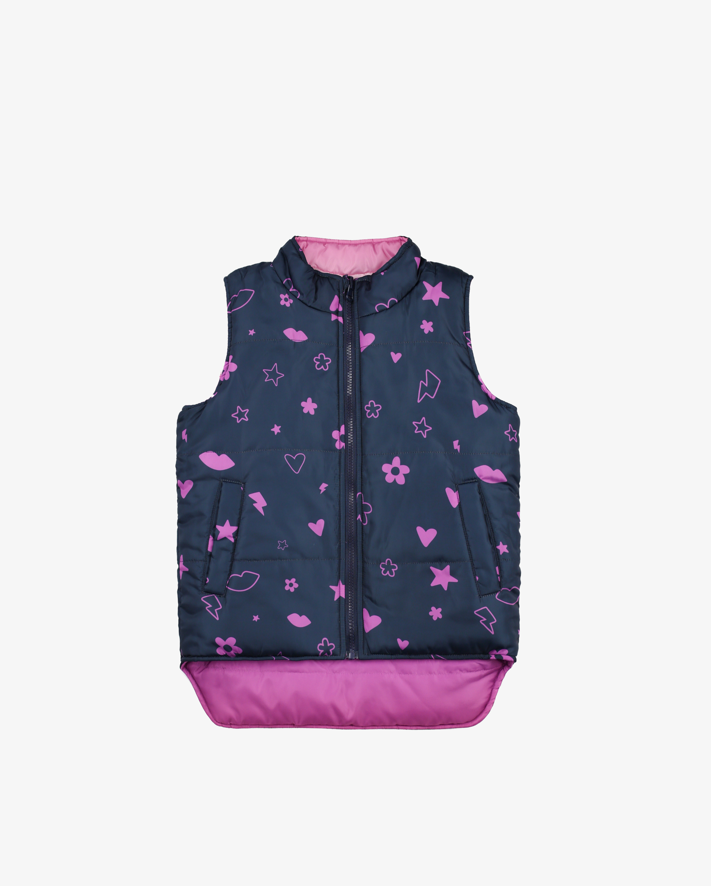 THE GIRL CLUB | Ombre Reversible Puffer Vest