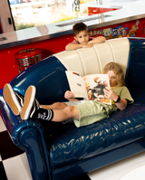 Band of Boys ombre blue green dip dye shorts