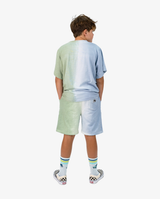 Band of Boys ombre blue green dip dye shorts
