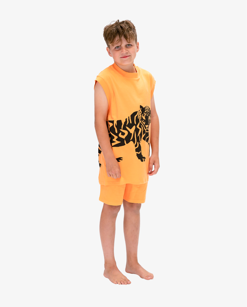 BAND OF BOYS | Orange Tiger Tank PJS