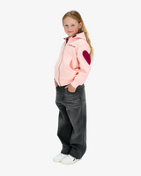 THE GIRL CLUB | Pink Heart Zip Hood