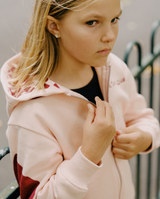 THE GIRL CLUB | Pink Heart Zip Hood