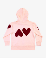 THE GIRL CLUB | Pink Heart Zip Hood