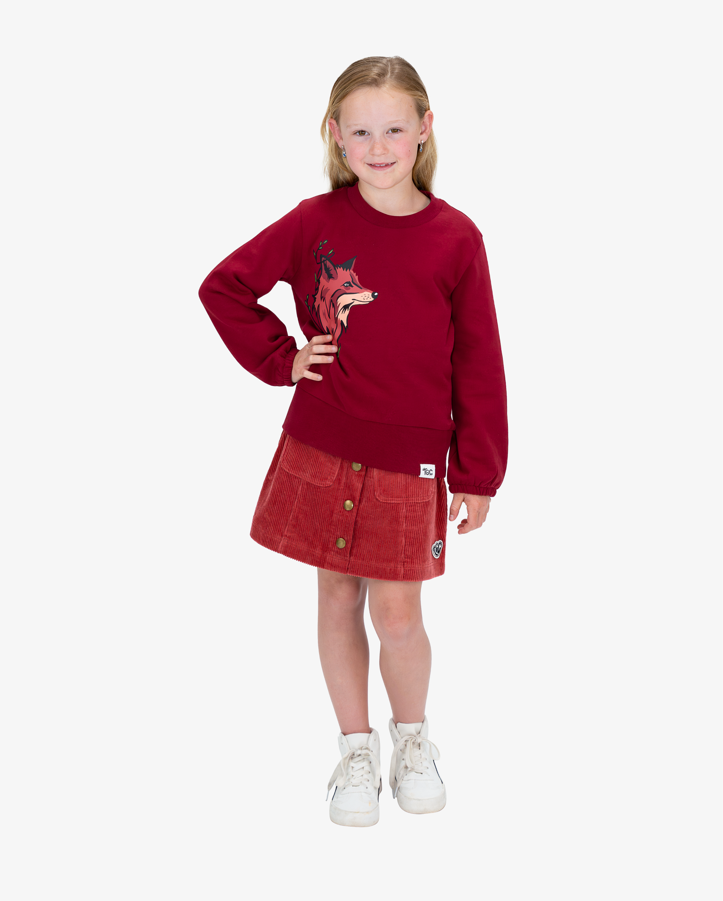 THE GIRL CLUB | Rhubarb Corduroy Skirt