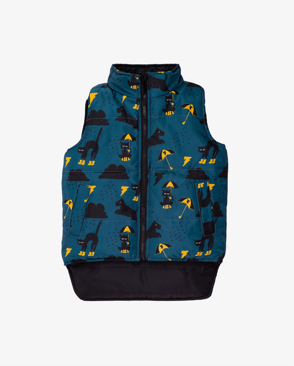 BAND OF BOYS | Raining Cats + Dogs Reversible Puffer Vest (FINAL SALE)