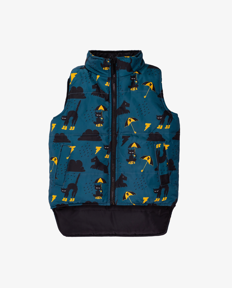 BAND OF BOYS | Raining Cats + Dogs Reversible Puffer Vest (FINAL SALE)