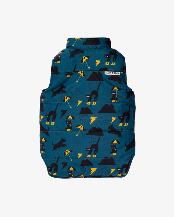 BAND OF BOYS | Raining Cats + Dogs Reversible Puffer Vest (FINAL SALE)