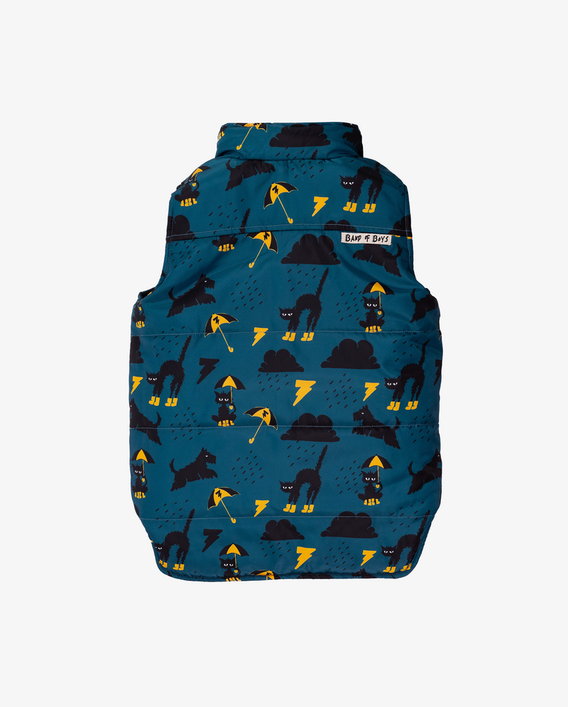 BAND OF BOYS | Raining Cats + Dogs Reversible Puffer Vest (FINAL SALE)