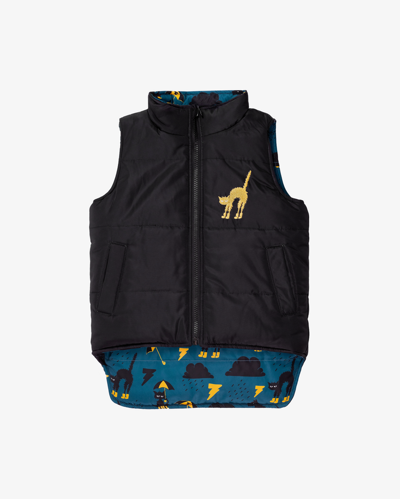 BAND OF BOYS | Raining Cats + Dogs Reversible Puffer Vest (FINAL SALE)
