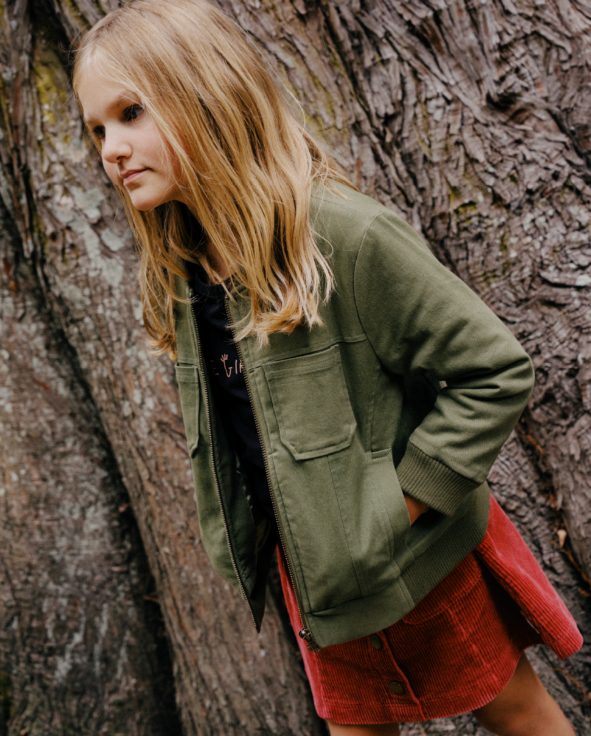 THE GIRL CLUB | Rhubarb Corduroy Skirt