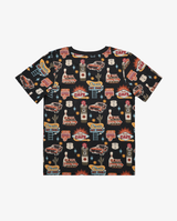 Band of Boys retro car repeat print black vintage tee