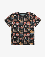 Band of Boys retro car repeat print black vintage tee