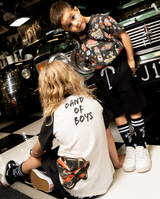 Band of Boys retro car repeat print black vintage tee
