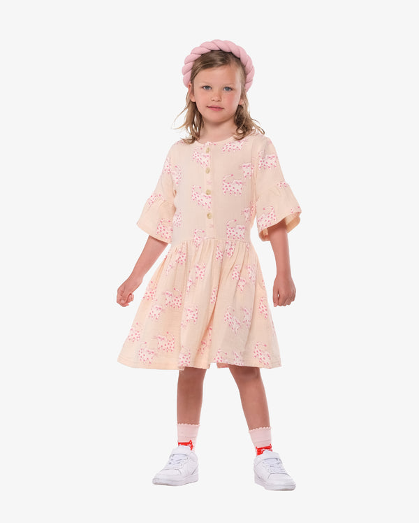 Maddie's Meow Cat on Repeat Dress - Model Front