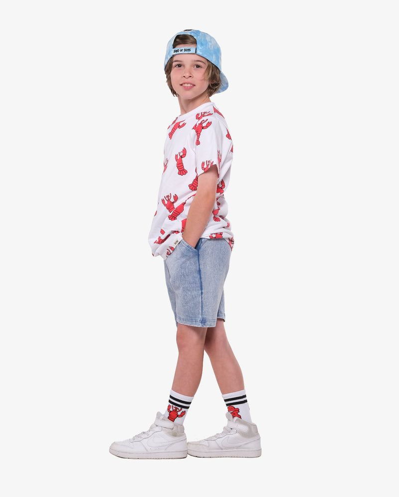 Oh Snap White Skate Socks - Model Side
