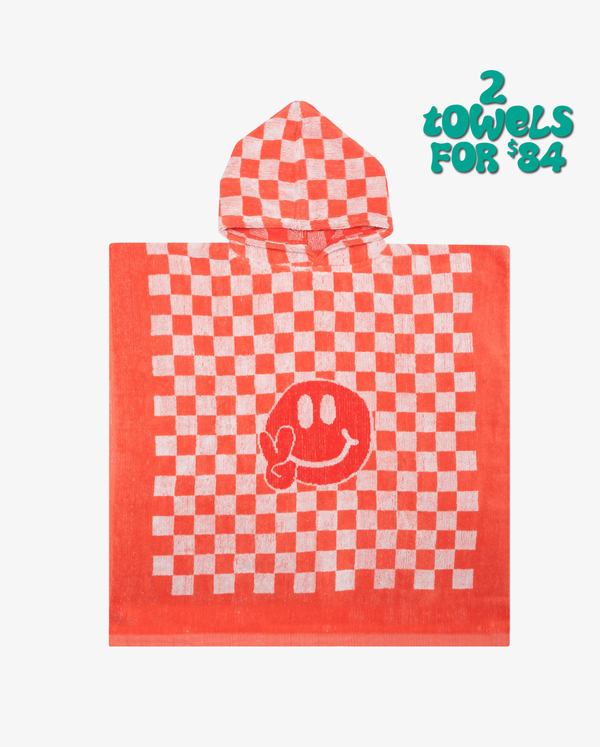 THE COLLECTIBLES | Checker Smiley Hooded Beach Towel