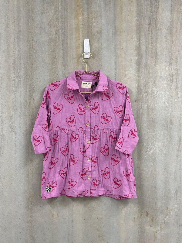 TGC SAMPLE |  Pink Muslin Heart Dress (OOAK), Size 10