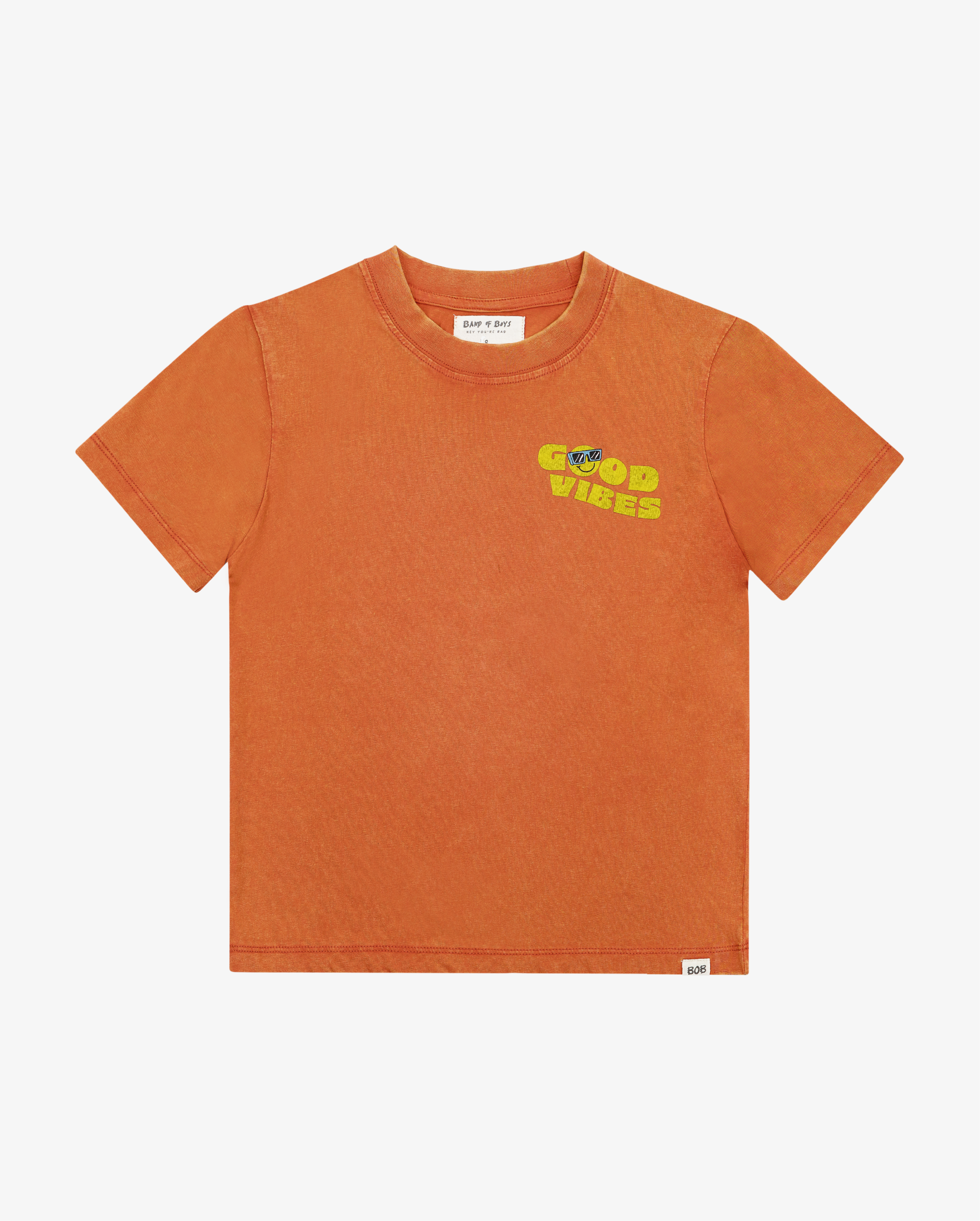 BAND OF BOYS | Washed Orange Good Vibes Guy Tee
