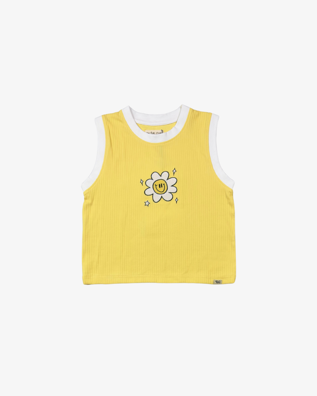 THE GIRL CLUB | Yellow Daisy Rib Tank