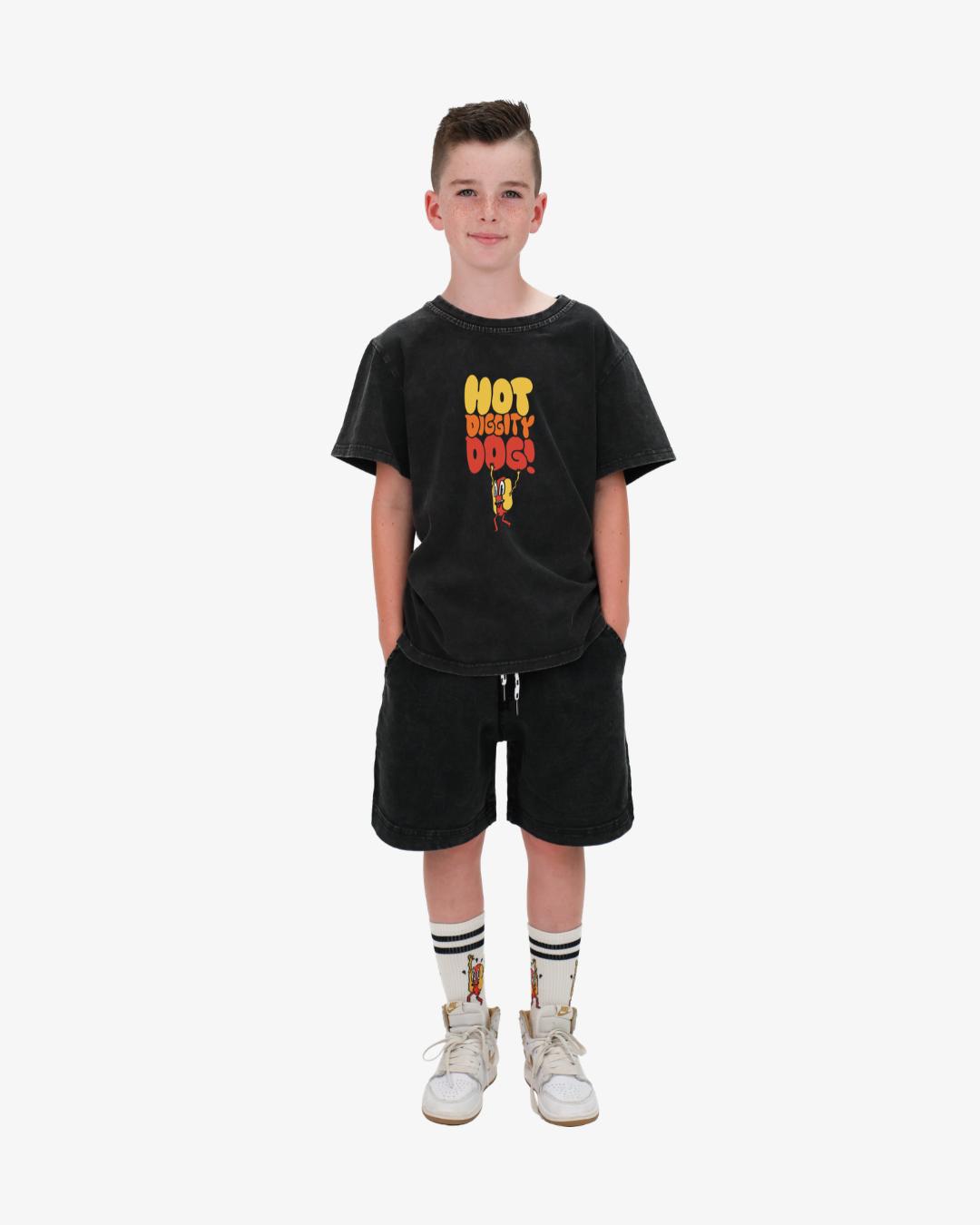 BAND OF BOYS | Black Wash Hotdog Tee