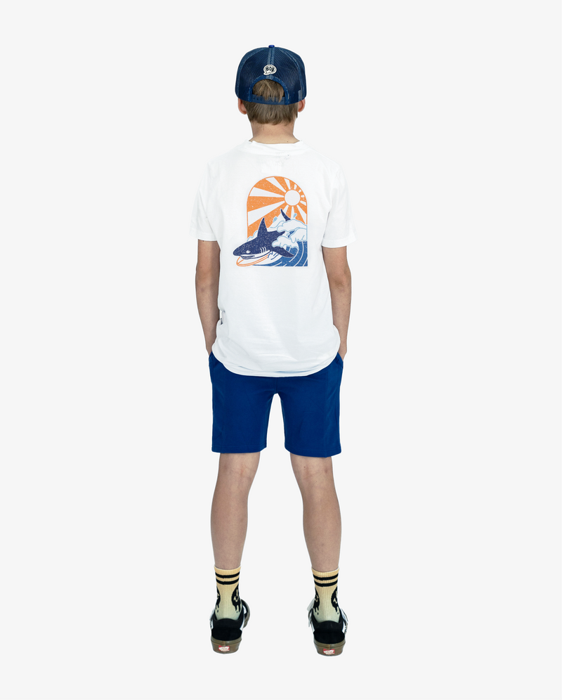 BAND OF BOYS | White Surfer Shark Tee