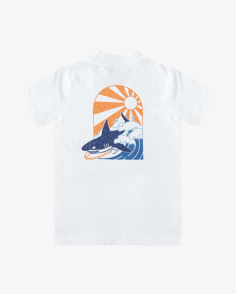 BAND OF BOYS | White Surfer Shark Tee