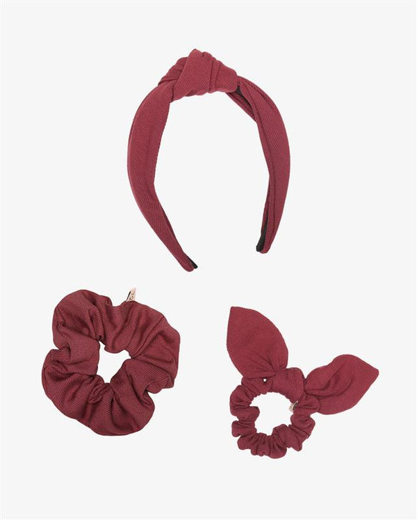 THE COLLECTIBLES | Ruby Cotton Rib Hair Accessories Set