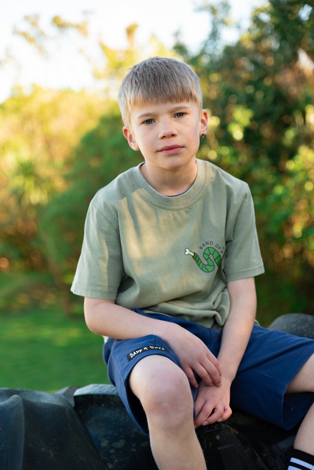 BAND OF BOYS | Navy Elastic Waist Shorts