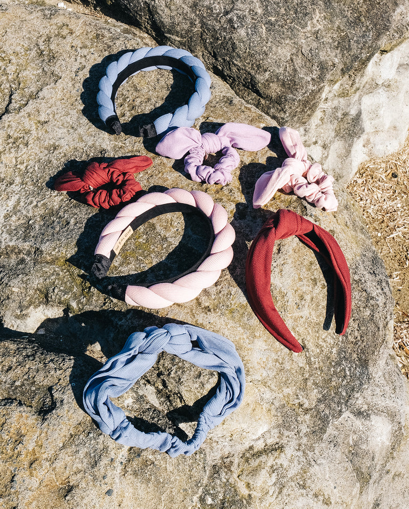 THE COLLECTIBLES | Blue Rib Cotton Twist Headwrap