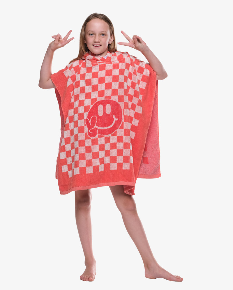THE COLLECTIBLES | Checker Smiley Hooded Beach Towel
