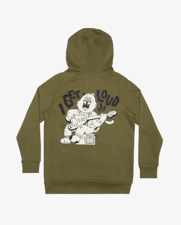 BAND OF BOYS | Khaki Green I Get Loud Fleece Hood