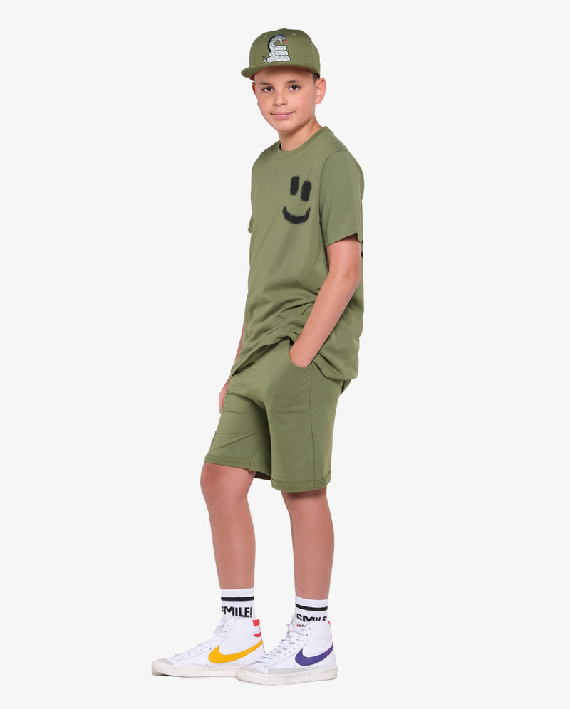 BAND OF BOYS | Moss Green Relaxed Shorts