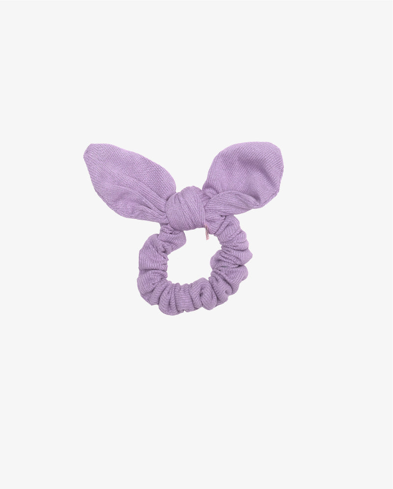 THE COLLECTIBLES | Lilac Rib Mini Bow Scrunchie