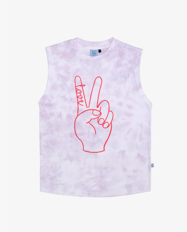 THE GIRL CLUB | Peace + Love Lilac Tie-Dye Tank