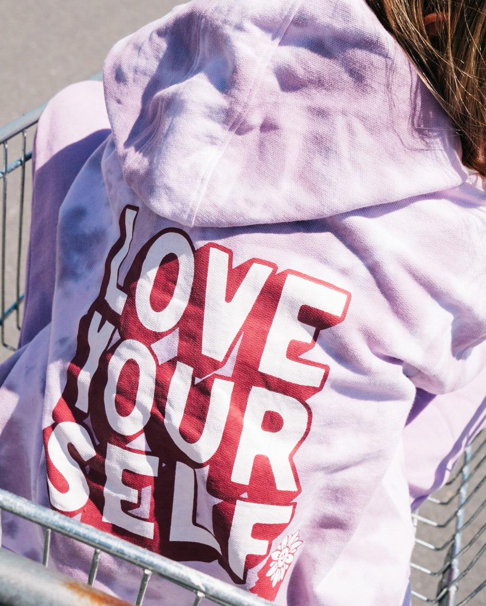 THE GIRL CLUB Purple Tie Dye Love Yourself Hood